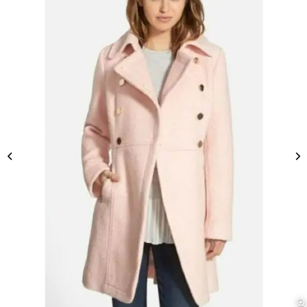 Guess Double Breasted Boucle' Cutaway Coat S